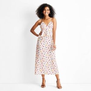Floral print sleeveless empire ruffle midi dress Target Future Collective